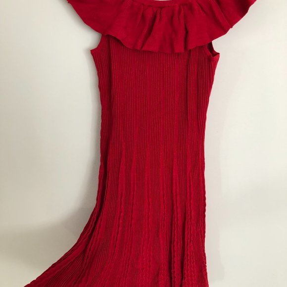 Zara - Off Shoulder Red Mini-Dress - Picture 3 of 4